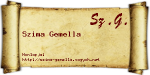 Szima Gemella névjegykártya